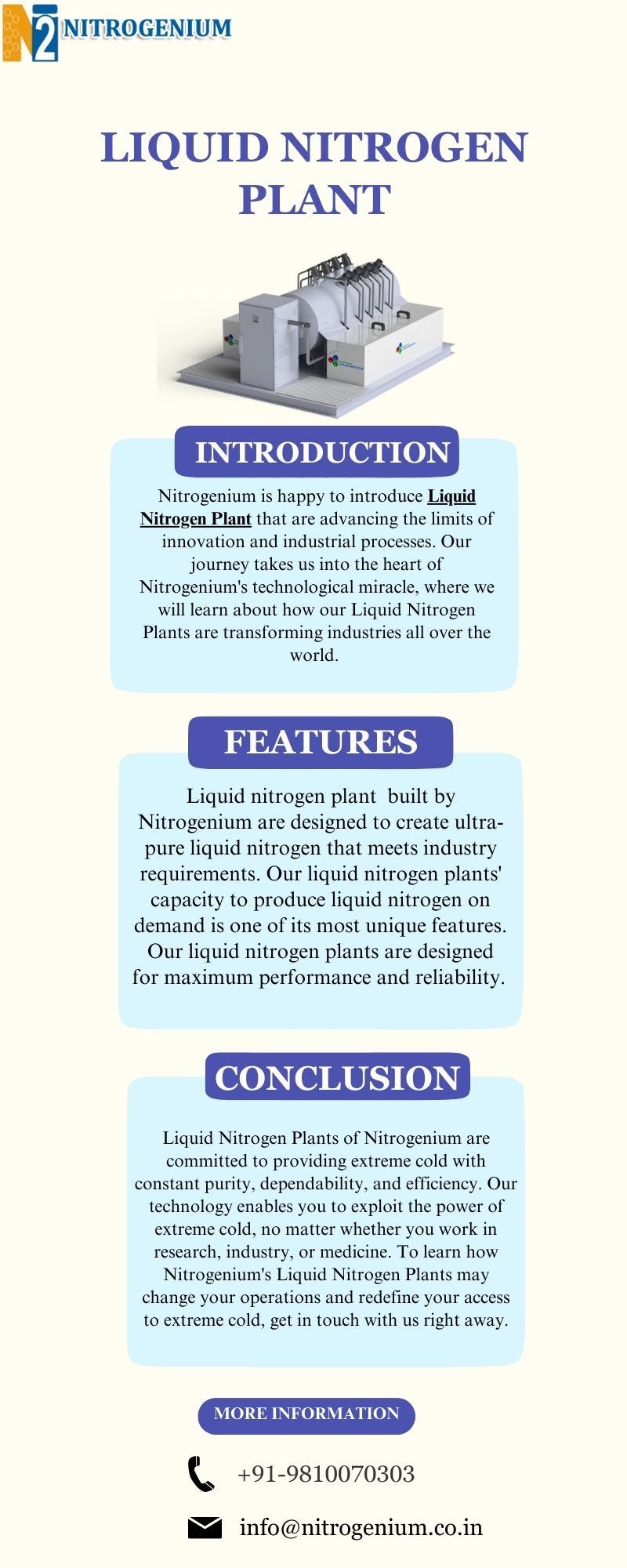 Liquid nitrogen plant Nitrogenium Itnseo Medium