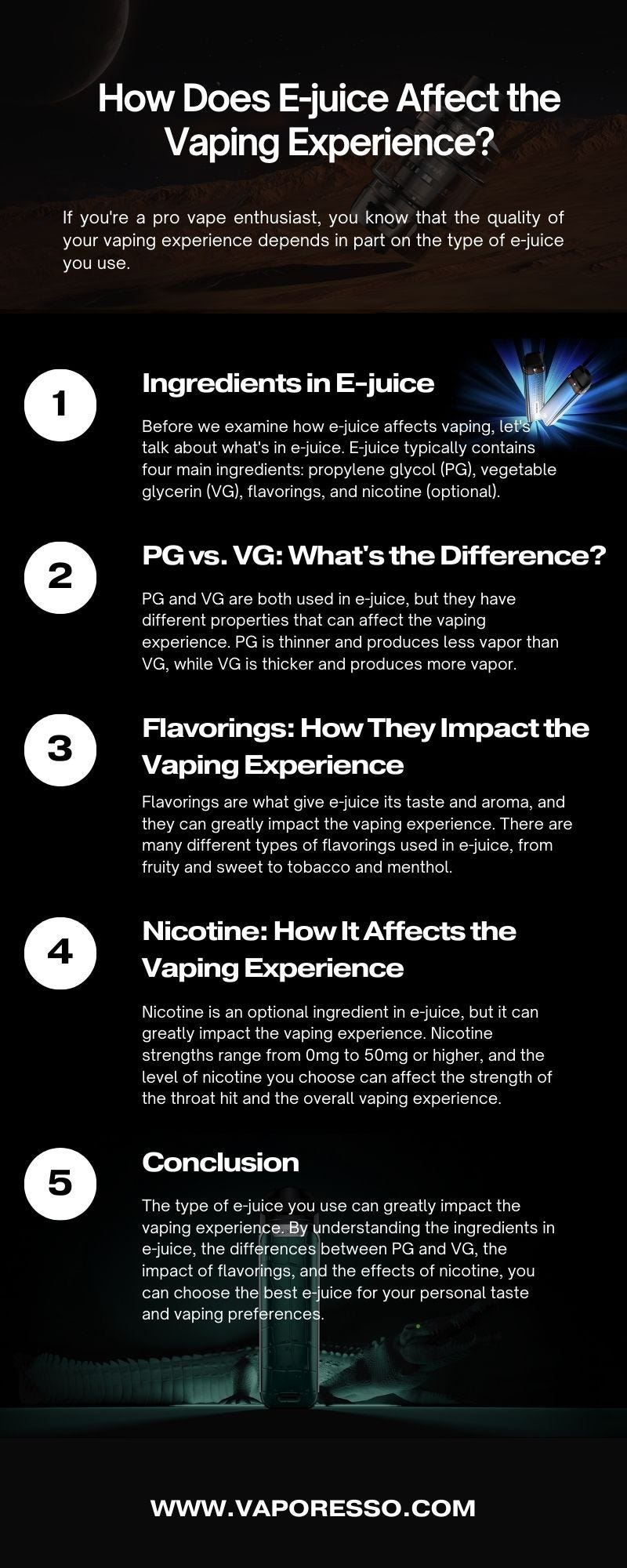 How Does Ejuice Affect the Vaping Experience? Vaporesso Medium