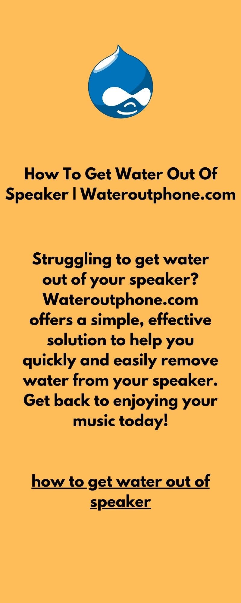 How To Get Water Out Of Speaker water outphone