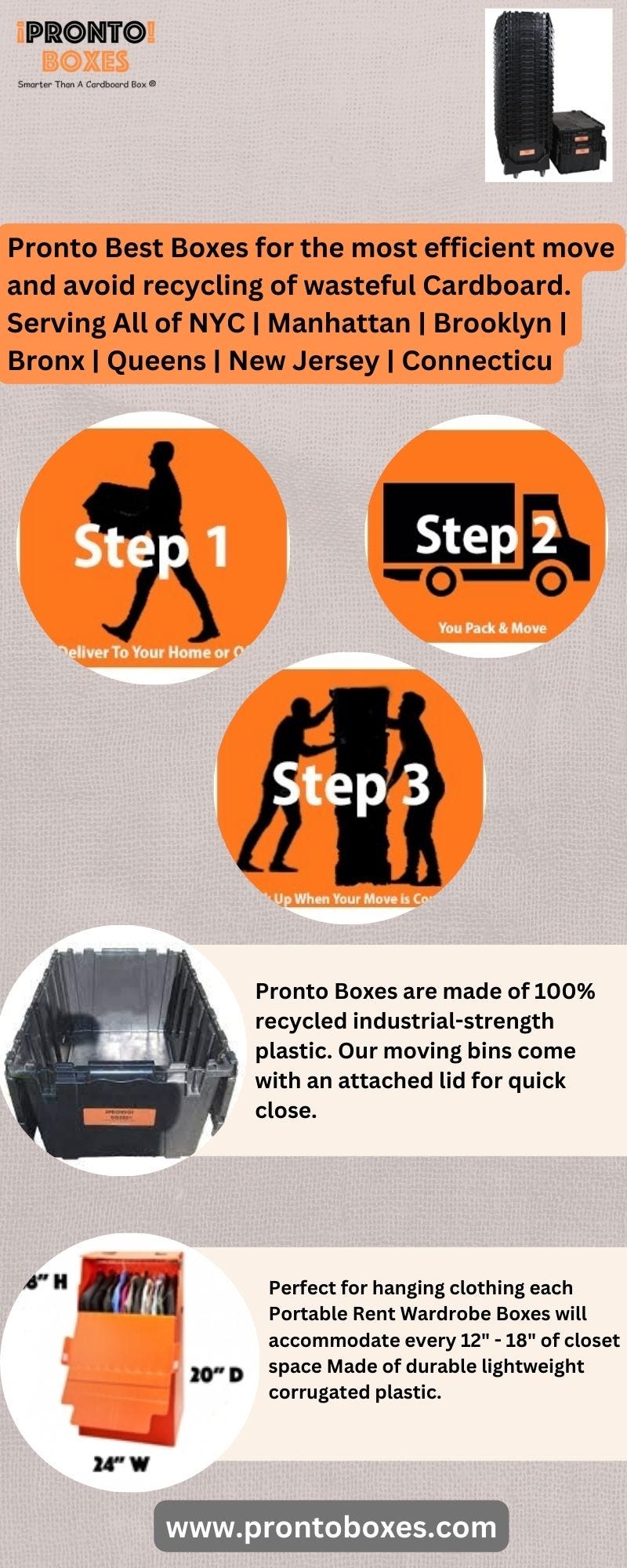 Rent Moving Crates NYC Pronto boxes Pronto Boxes Medium