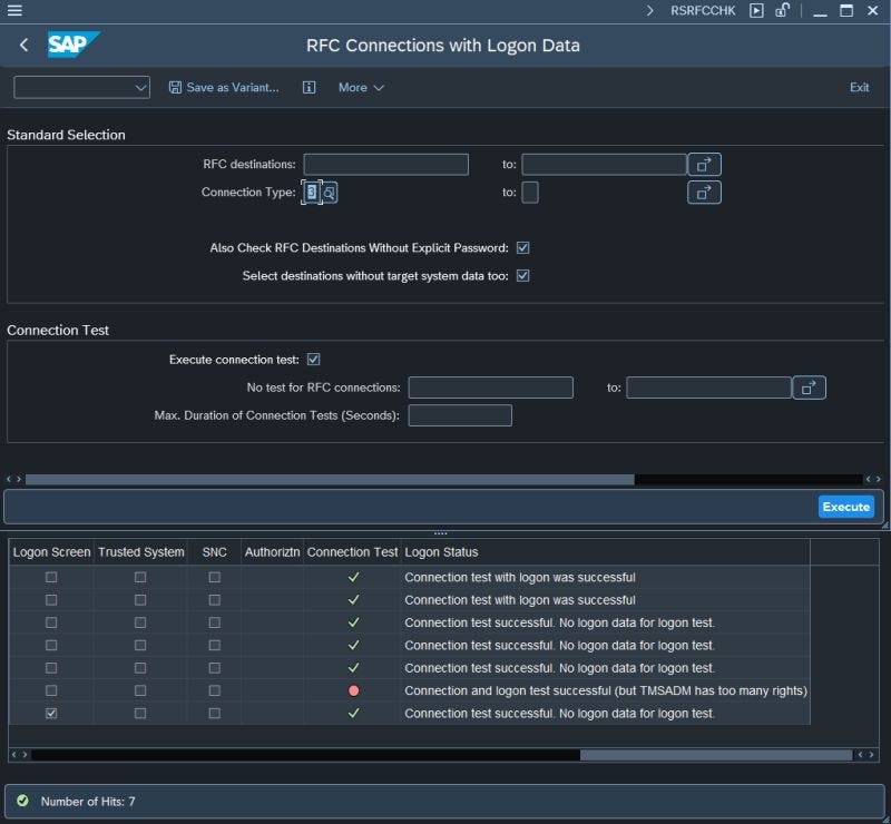 SAP Basis Basics Part 28 Check multiple RFC connections at the same