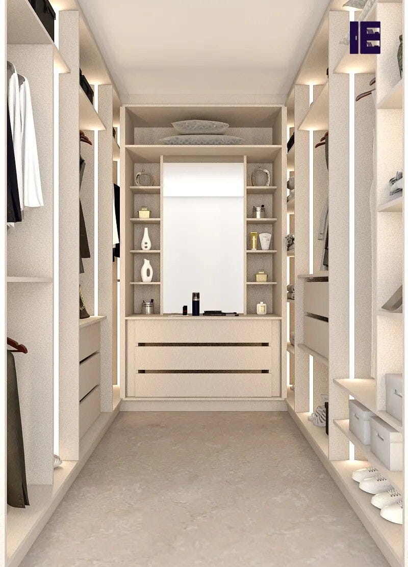 Modern Dressing Table With Wardrobe
