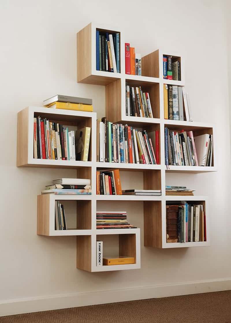 Corner Wall Bookshelf Designs