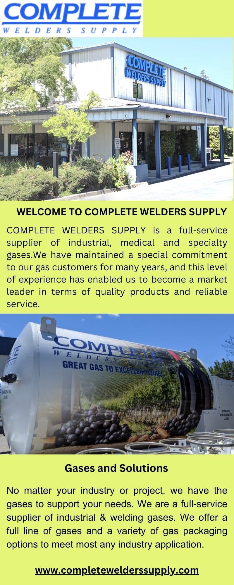 Complete Welders Supply — Buy Butane Near Me Stockton