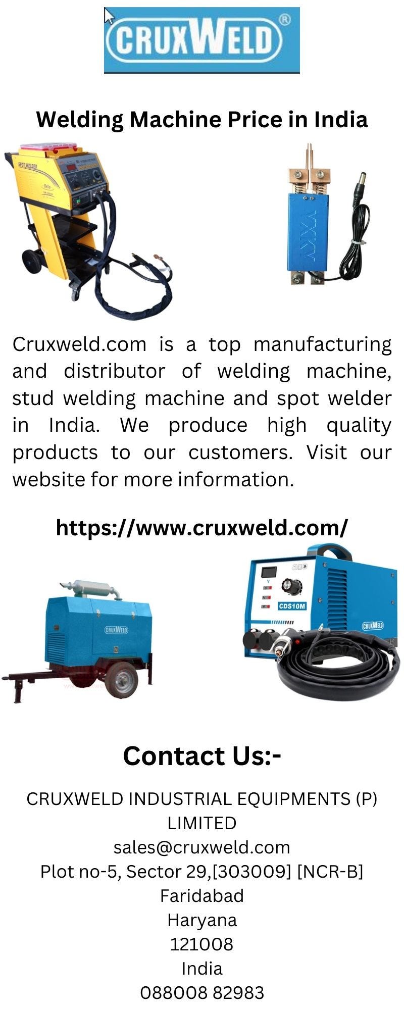 Welding Machine Price in India Cruxweld Medium