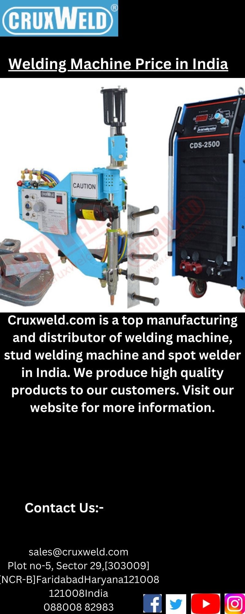 Welding Machine Price in India Cruxweld Medium