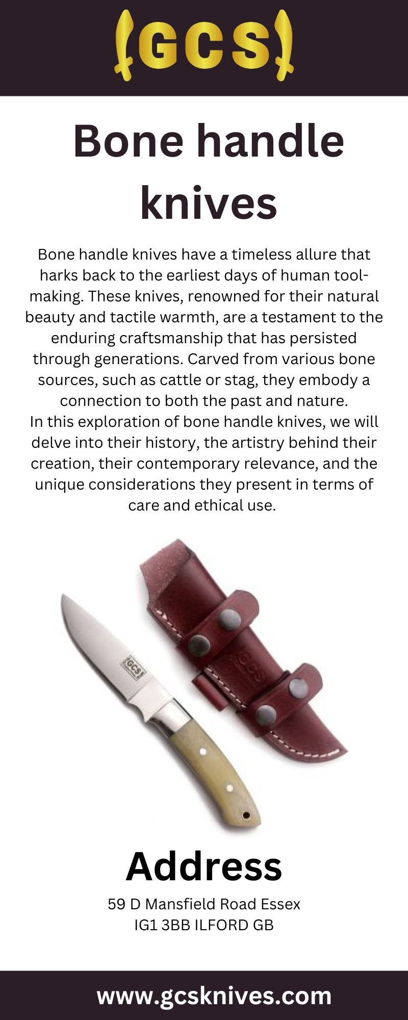 Bone handle knives Gcs Knives Medium