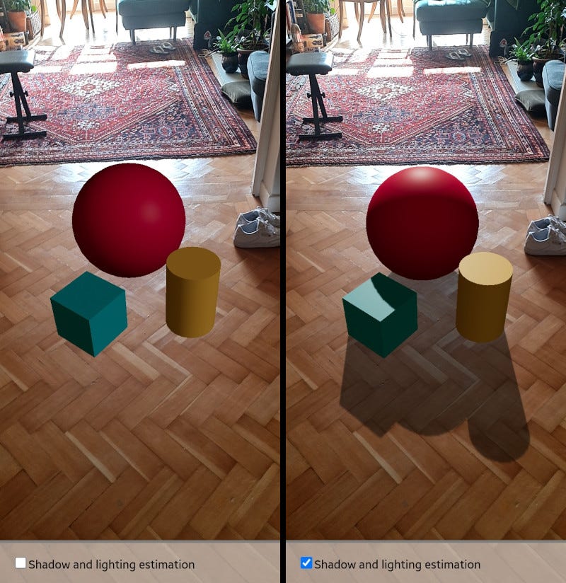 Integrating Augmented Reality Objects into the Real World with Light