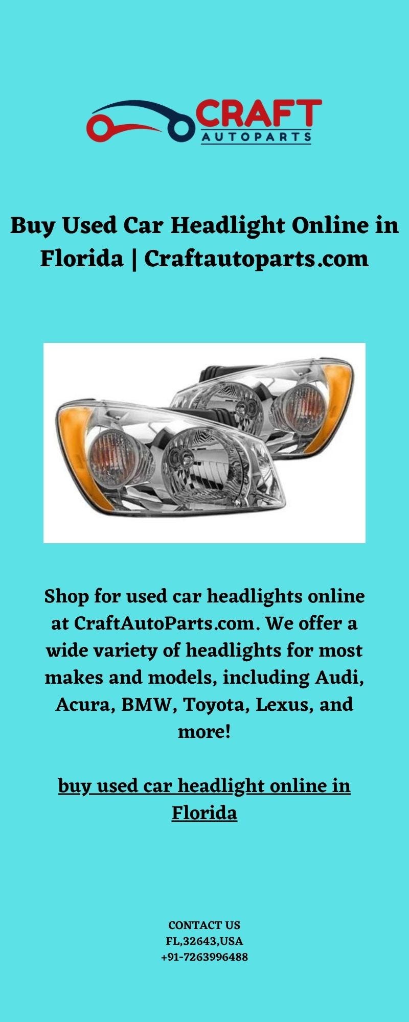 buy used car headlight online in FloridaBuy Used Car Headlight Online