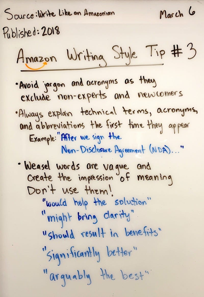 Amazon Writing Style Tip 3. Source Write Like an Amazonian… by