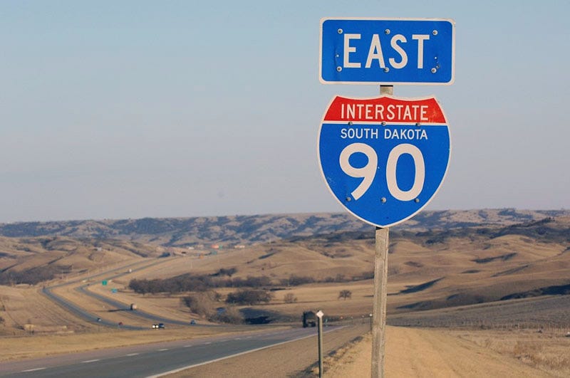 An Ode to I90. In praise of the spine of South Dakota. by Austin