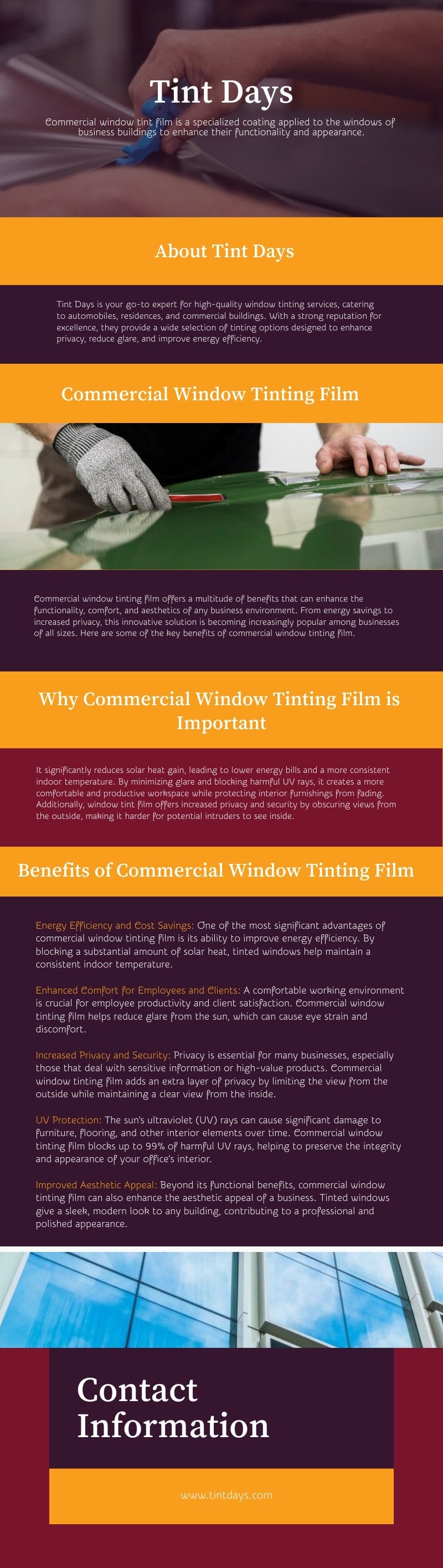 Tint Days — Benefits of Commercial Window Tinting Film Tint Days Medium