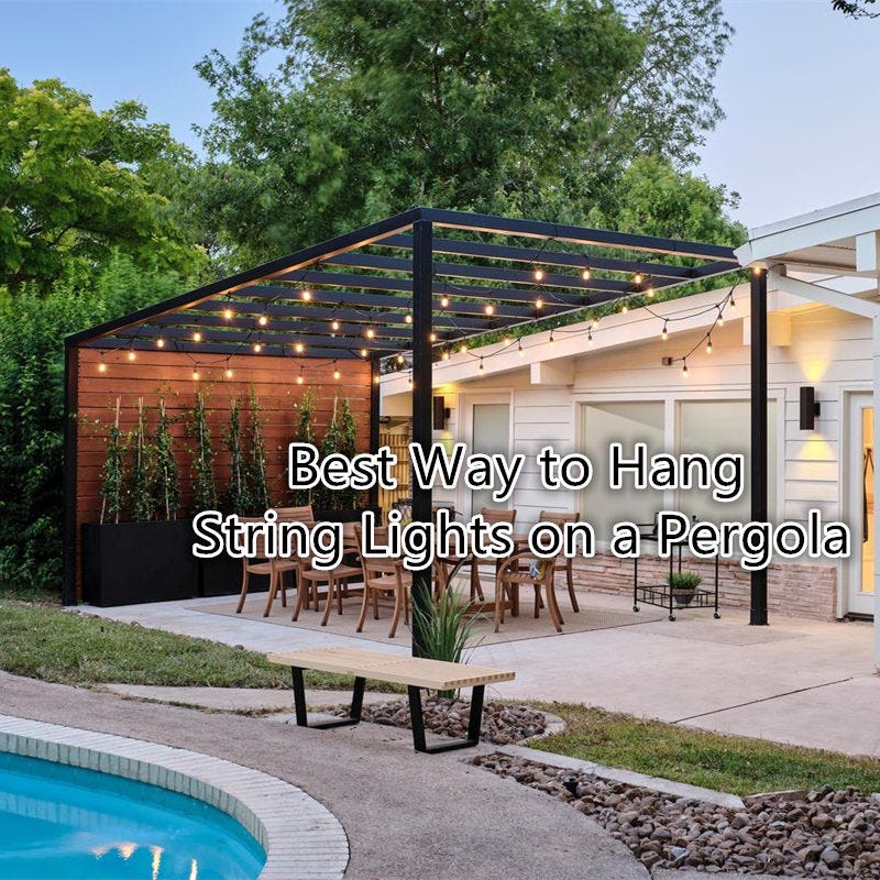 💡Best Way to Hang String Lights on a Pergola💡 by Eneradar Medium