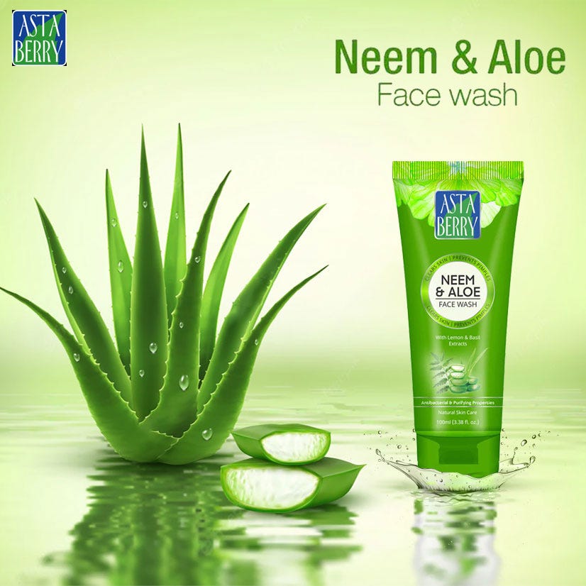 Give your skin an Ayurvedic detox with Astaberry Neem Aloe Vera Face Wash by Astaberry Medium