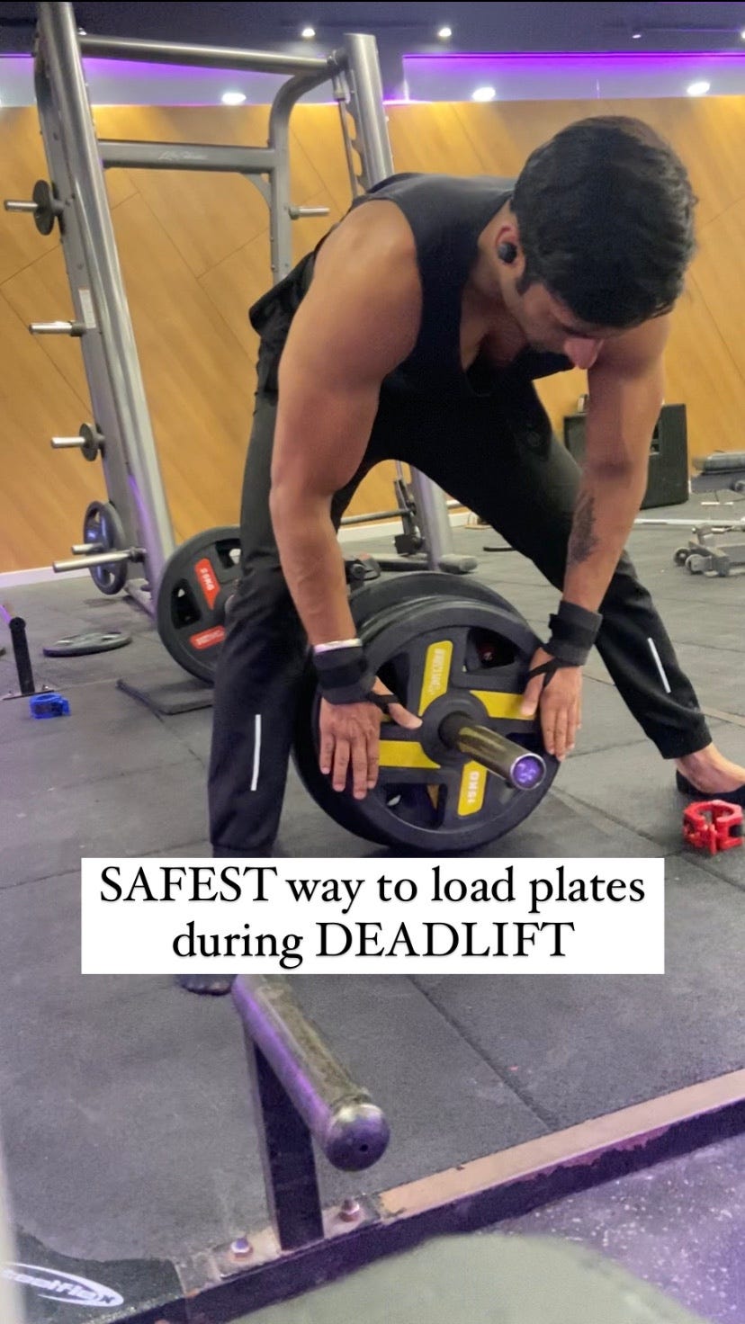 SAFEST way to load plates during DEADLIFT by Akshay Gupta Medium