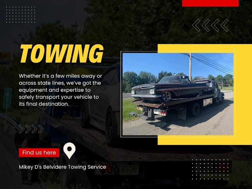 Towing Oxford NJ. Towing Troubles? Find Your Trusted… by Mikey D's