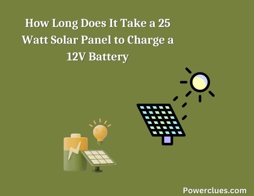 How Long Does It Take a 25Watt Solar Panel to Charge a 12V Battery