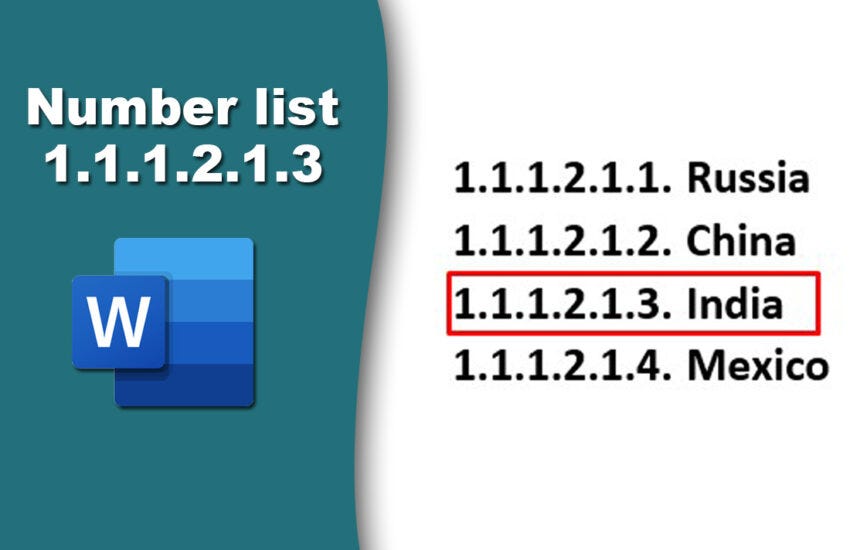How to format number list in word 1.1.1.2.1.3 Shapon Shekh Medium