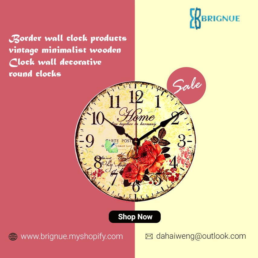 Wall clock Gift shop Brignue Medium