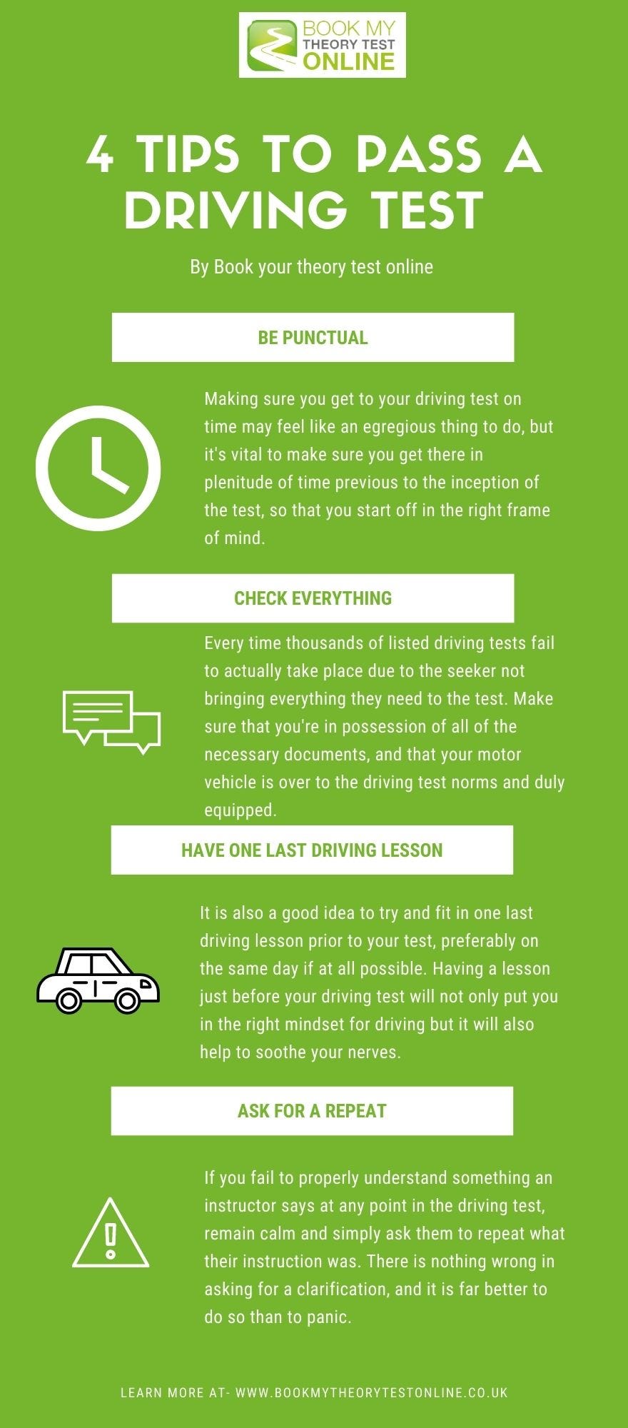 4 Tips to pass a driving test Book My Theory Test Online Medium