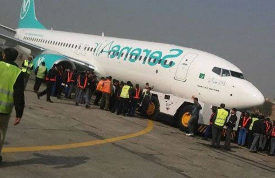 Serene Airlines flight from Jeddah to Peshawar was delayed for 24 hours