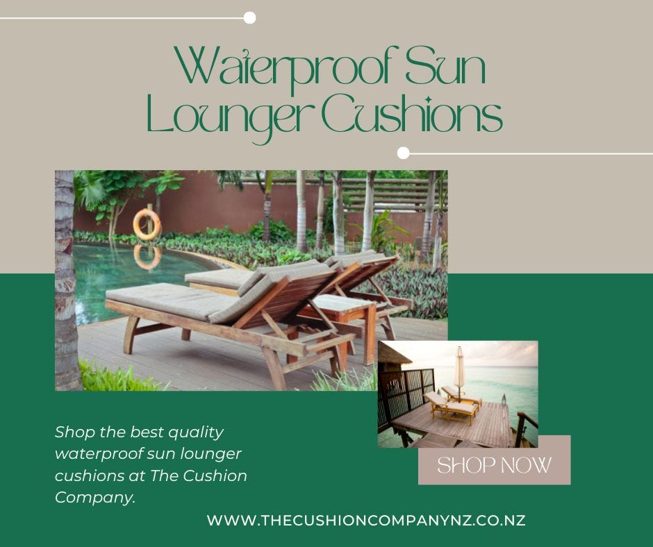 Sun Lounger Cushions Enhance Your Sunbathing Experience by The Cushion Company NZ Medium