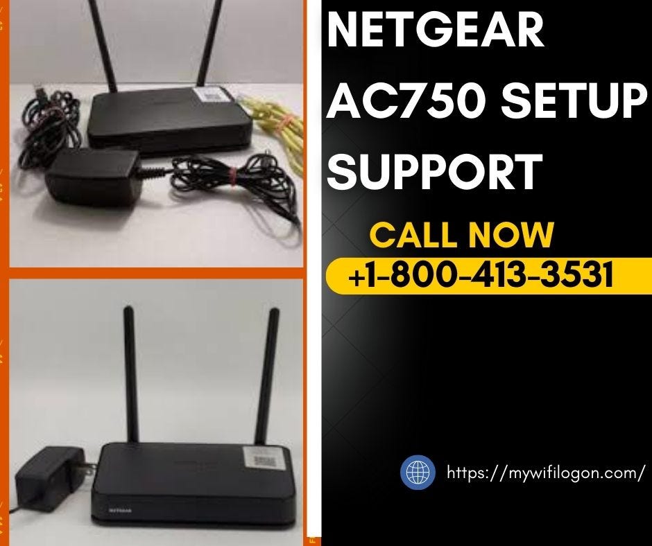 Your Netgear AC750 Setup Partner — MyWiFiLogon at +1–800–413–3531