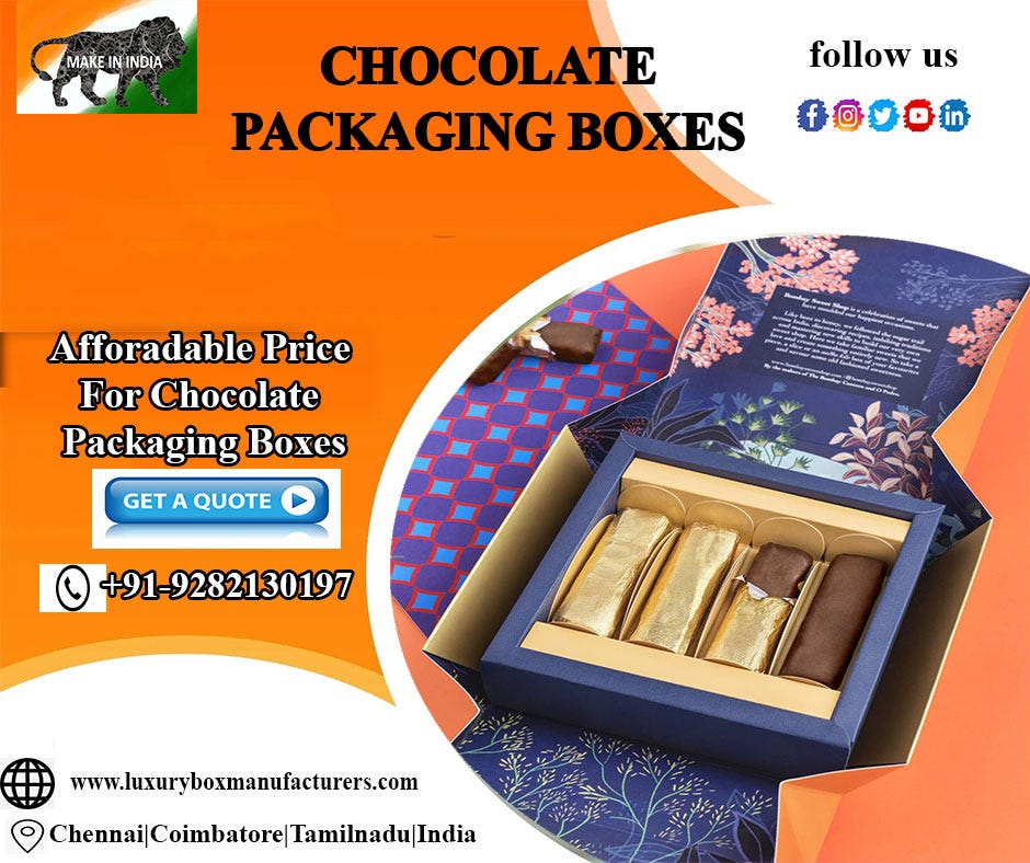 Chocolate Packaging Boxes Decorative Chocolate Packaging Boxes