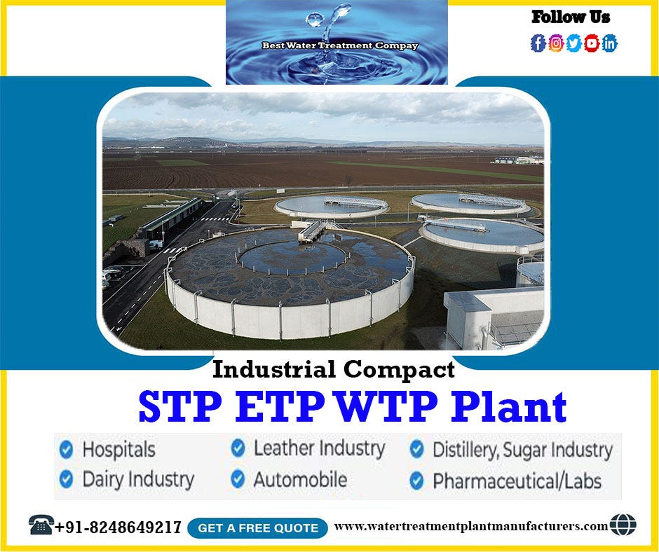 STP ETP WTP PLANT MANUFACTURERS. Get a Quote for following by