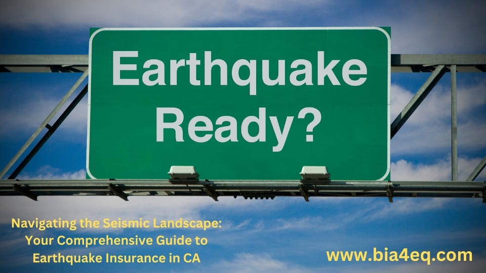 earthquake Insurance Ca, Navigating the Seismic Landscape Your