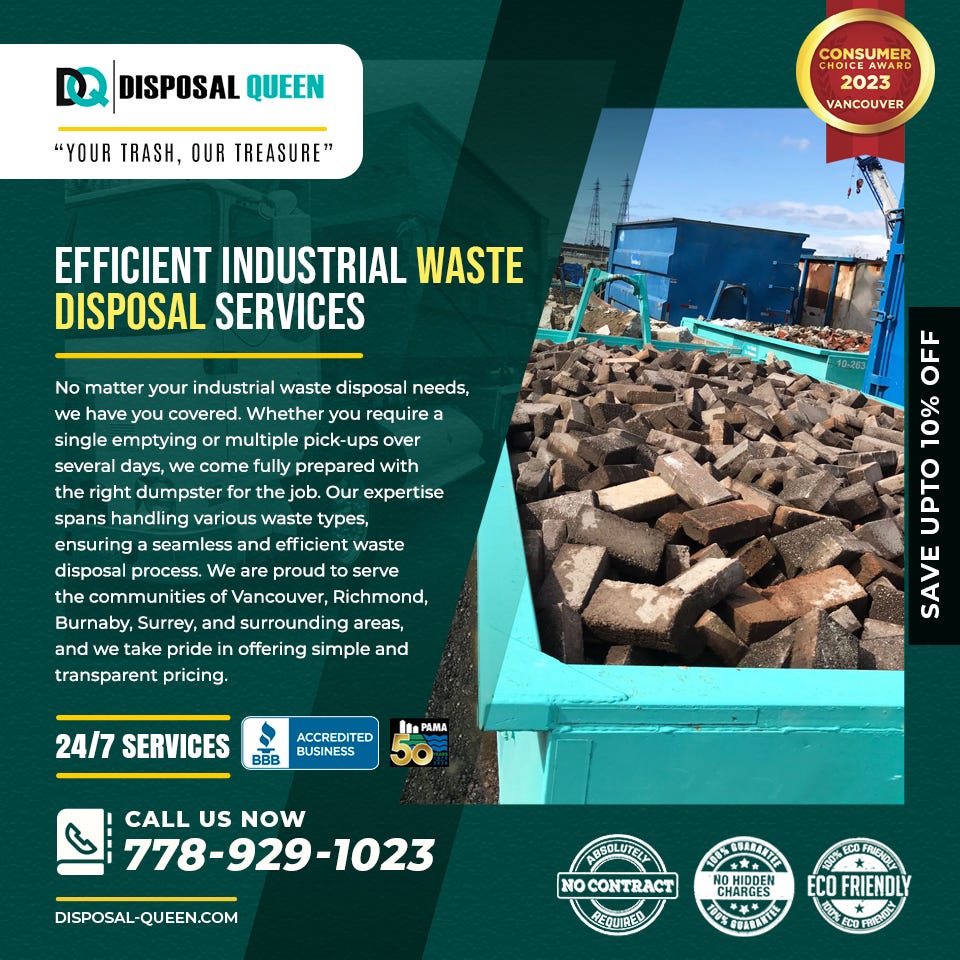 Efficient Industrial Waste Disposal Services Disposal Queen Ltd. Medium