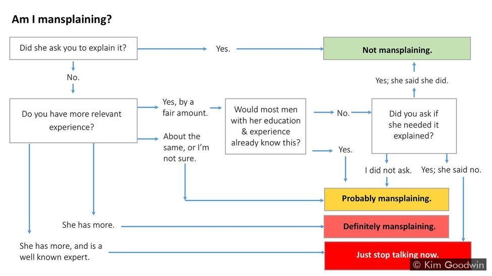 That Mansplaining Flowchart. I first saw the mansplaining flowchart