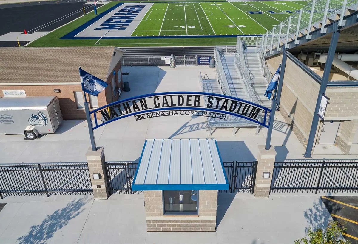Miron Construction Menasha Schools Calder Stadium Renovation