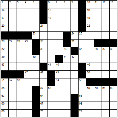 Crossword puzzle for April 21, 2022