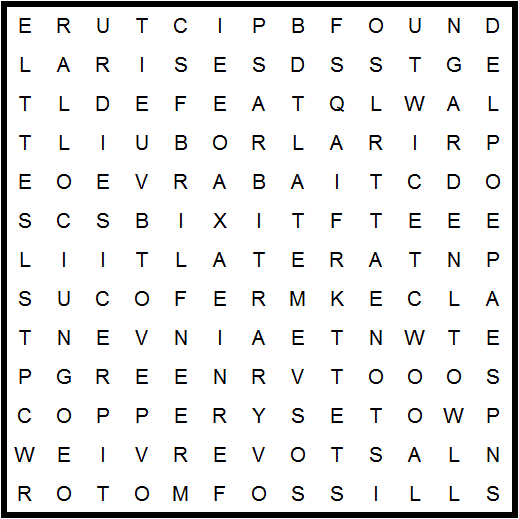 Word search for June 11, 2018