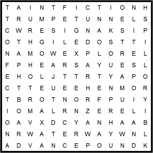 Word search for November 28, 2020