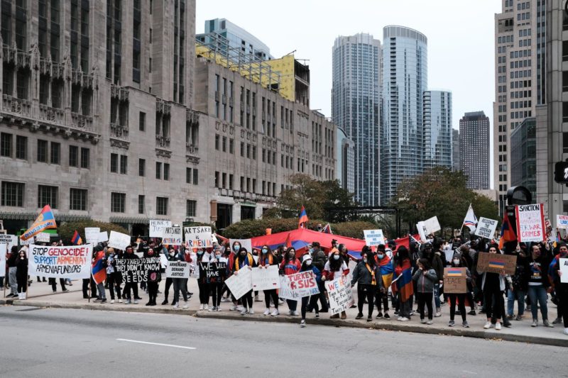 Artsakh Protests and Counterprotests in Chicago The Armenian Mirror