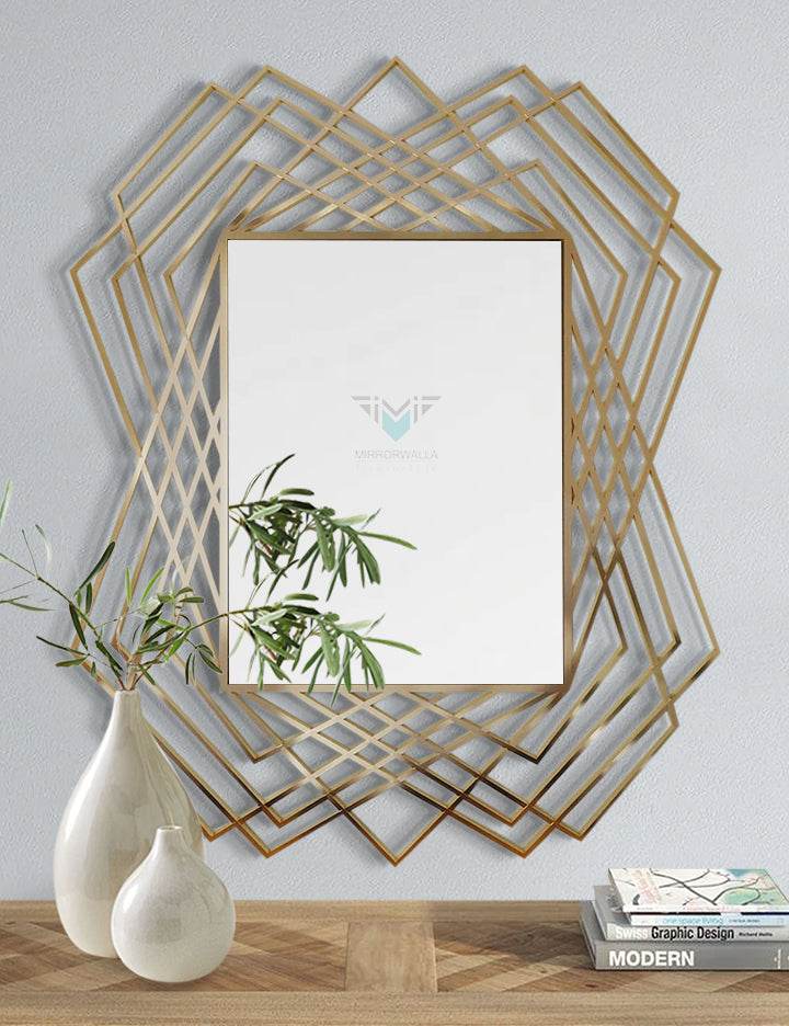 Metal Megna Decorative Mirror Fancy Mirrors Mirrorwalla