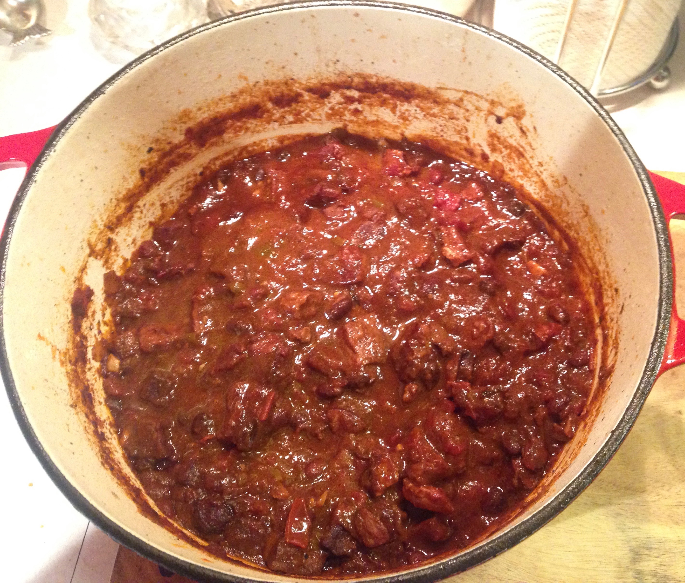 Spicy Beef and Andouille Chili