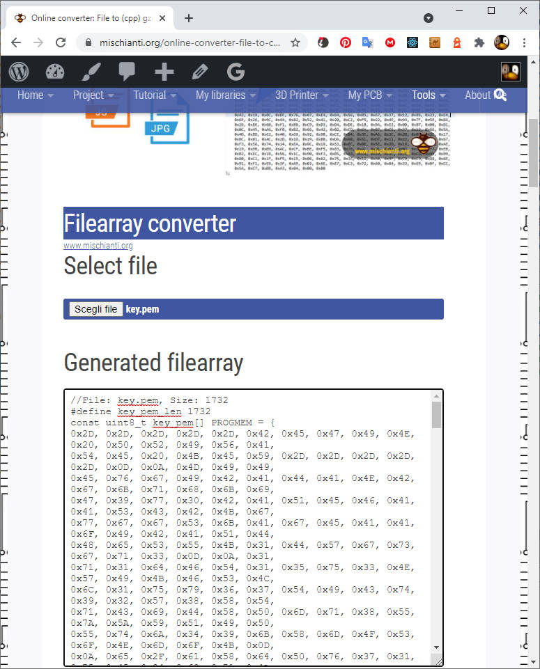 ESP32 OTA update with  Browser upload in HTTPS (SSL/TLS) with self