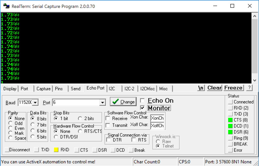 How to plot realtime signal coming from Arduino via Serial Port