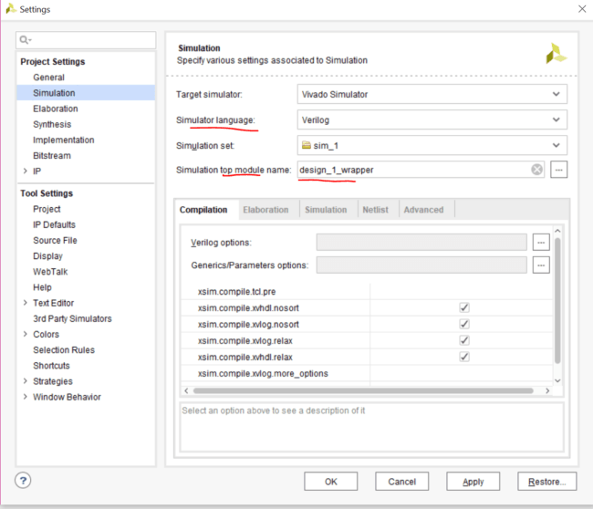 How to create a testbench in Vivado to learn Verilog
