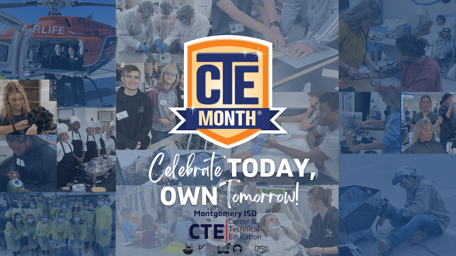 Student FFA leaders in Montgomery ISD taking leadership and