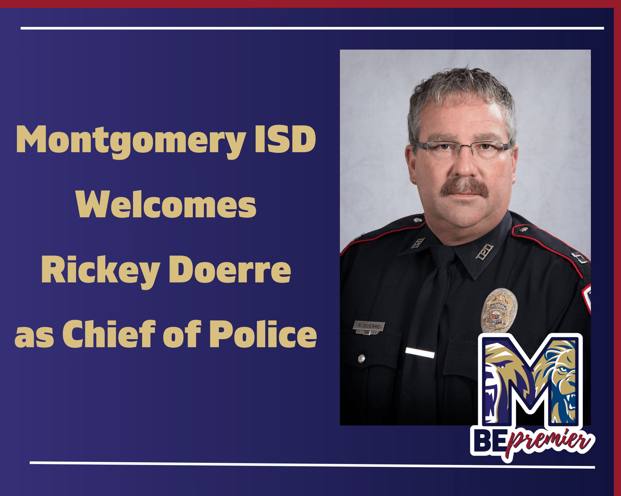 Montgomery ISD appoints new Chief of Police The MISD Premier Blog