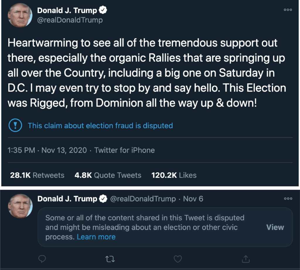 Twitter flagged Donald Trump’s tweets with election misinformation(03)
