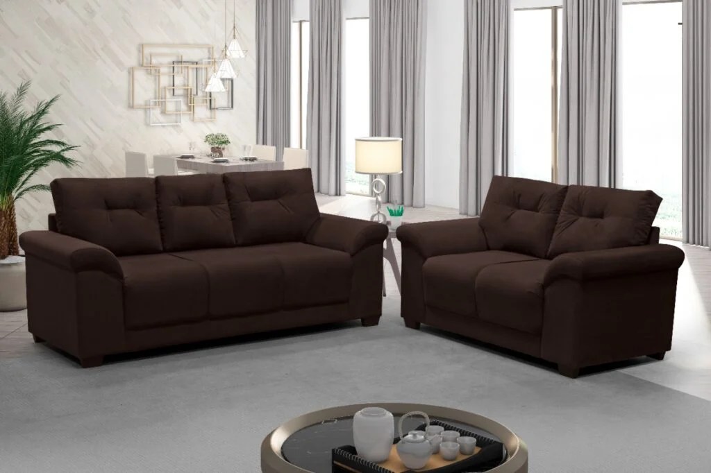 Sofa Dubai 3X2 Lugares 200 Marron Artflex Misionera SA