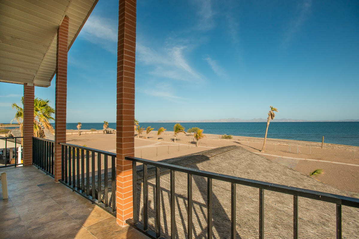 Beachfront House in Loreto Baja looking North Mision Loreto Properties