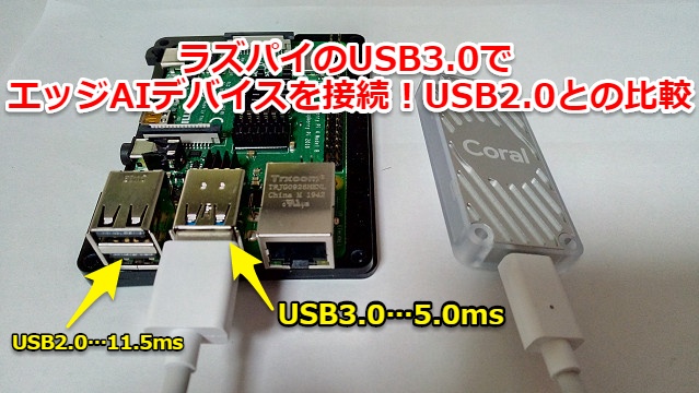 ラズパイのUSB3.0でエッジAIデバイスを接続！USB2.0との比較
