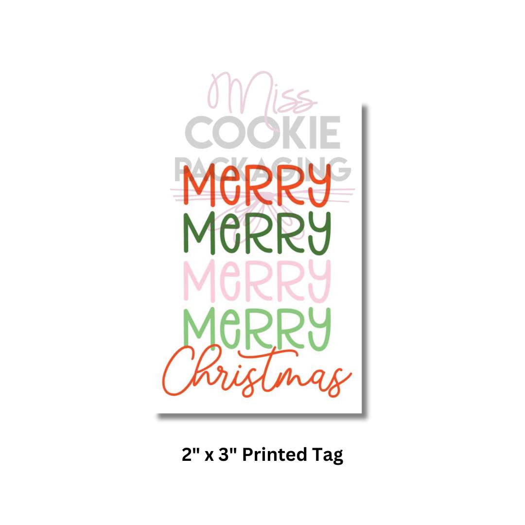 "Merry Merry Merry Merry Christmas" Tag – 25 Printed 2" x 3" Tags