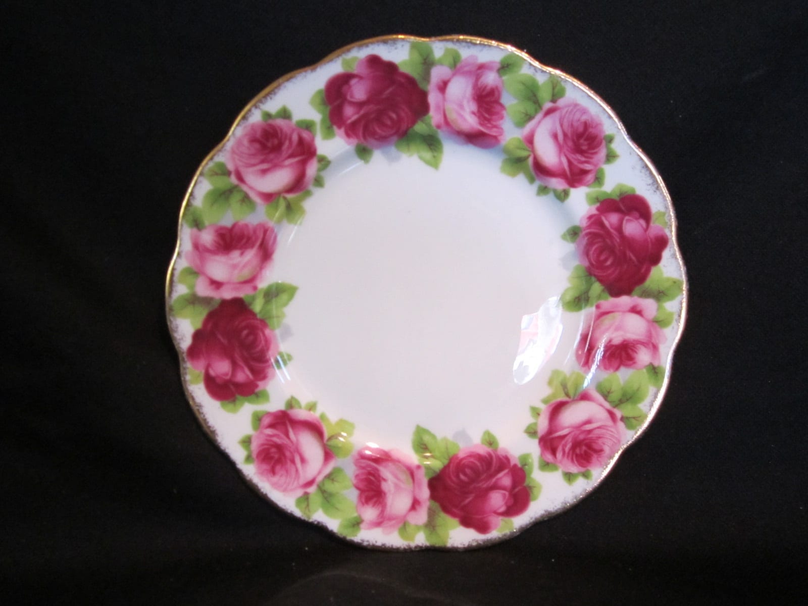 Royal Albert Old English Rose Tea Plate Missing Pieces Discontinued Tableware China